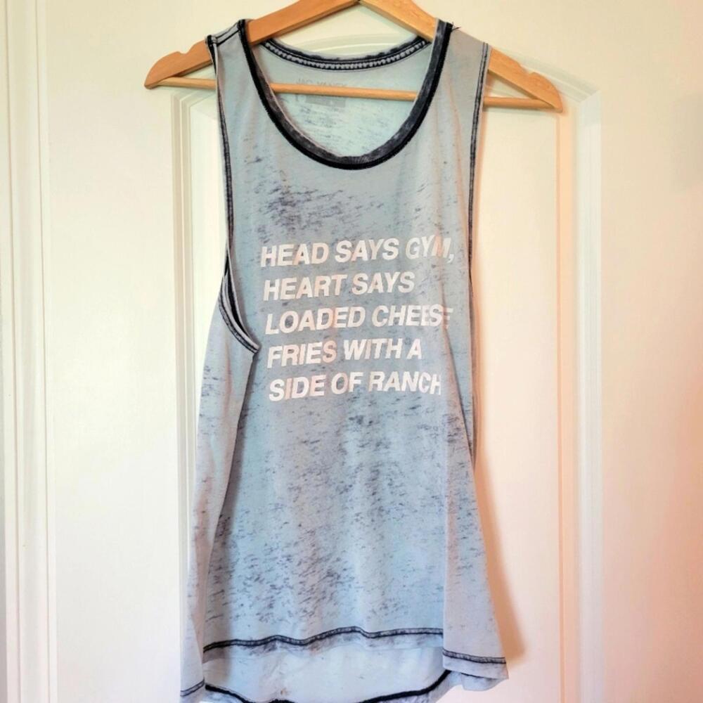 Blue Graphic Tank Top